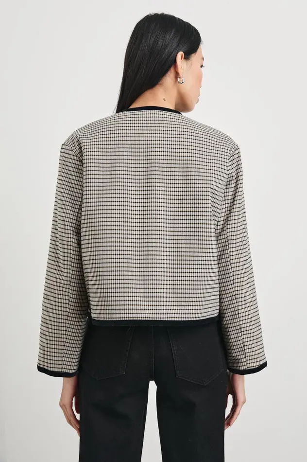 Rails Jackets and Coats Women NOTA JACKET Ice Taupe Mini Check