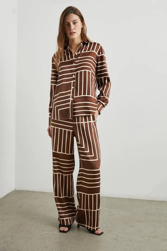 Rails Pants and Shorts Women DAMANI PANT Brown Line Art