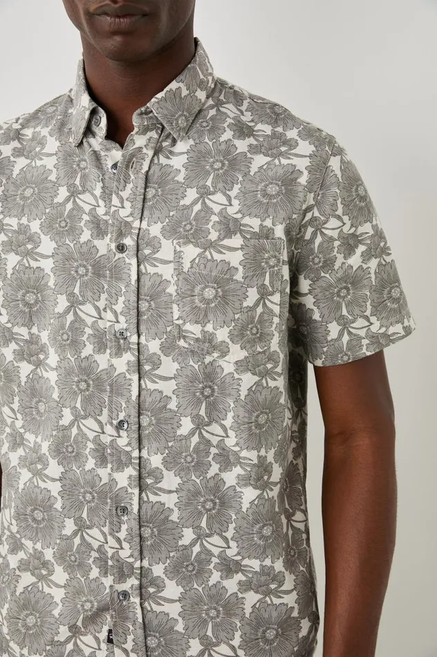 Rails Shirts Men FAIRFAX SHIRT Dappled Petal Monochrome