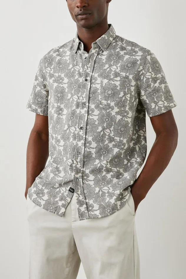 Rails Shirts Men FAIRFAX SHIRT Dappled Petal Monochrome