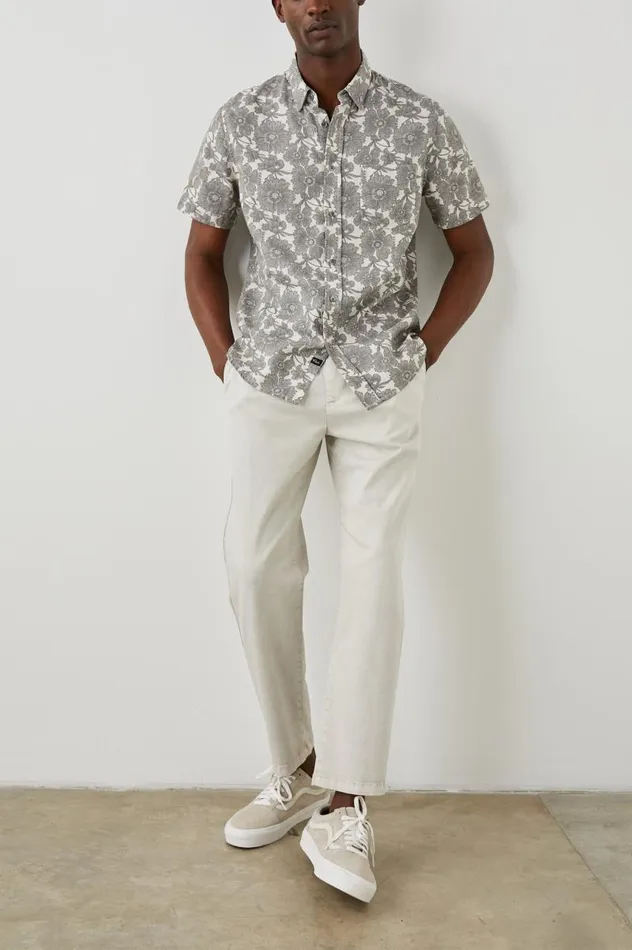 Rails Shirts Men FAIRFAX SHIRT Dappled Petal Monochrome