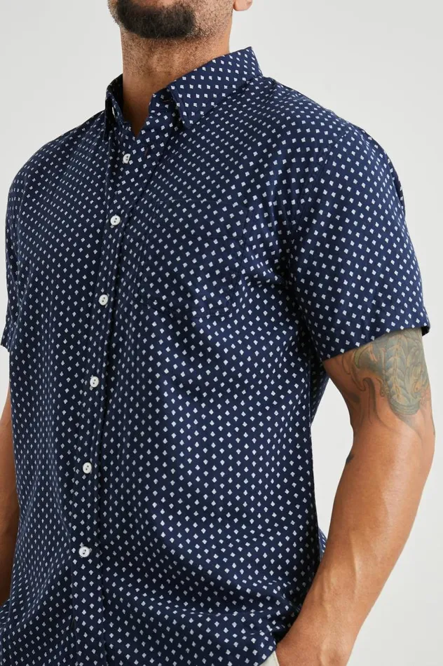 Rails Shirts Men FAIRFAX SHIRT Polygon Micro Navy