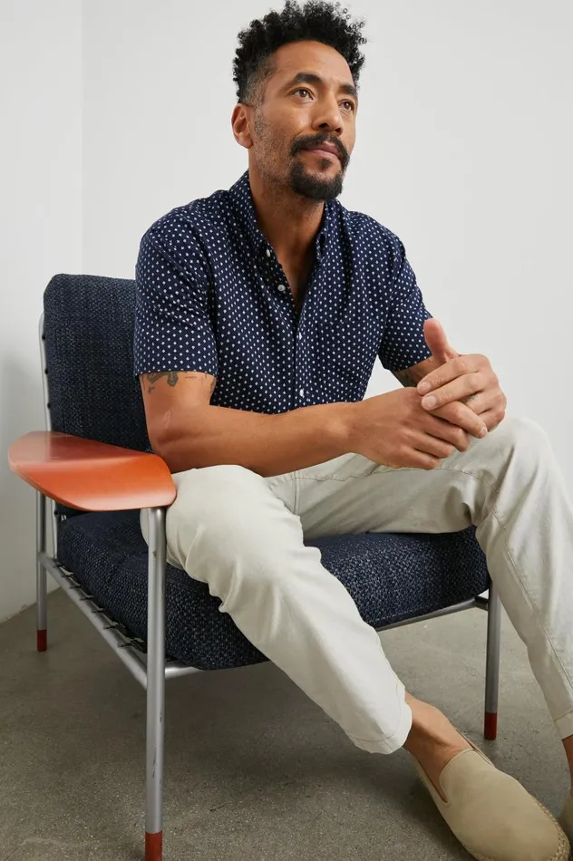 Rails Shirts Men FAIRFAX SHIRT Polygon Micro Navy