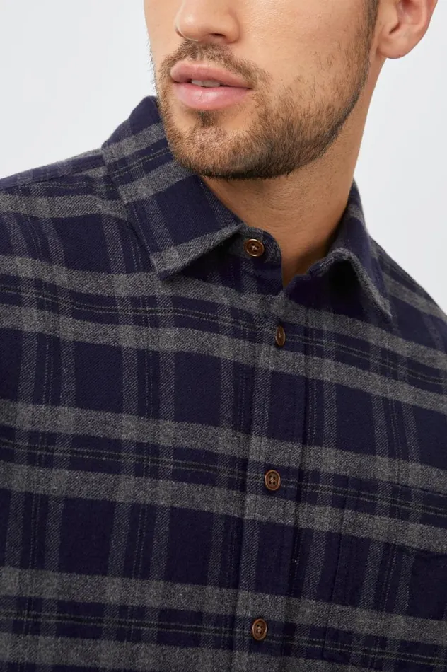 Rails Shirts Men FORREST SHIRT Ancient Navy Melange
