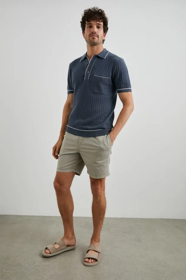 Rails Shirts Men HARDY POLO SHIRT Faded Navy