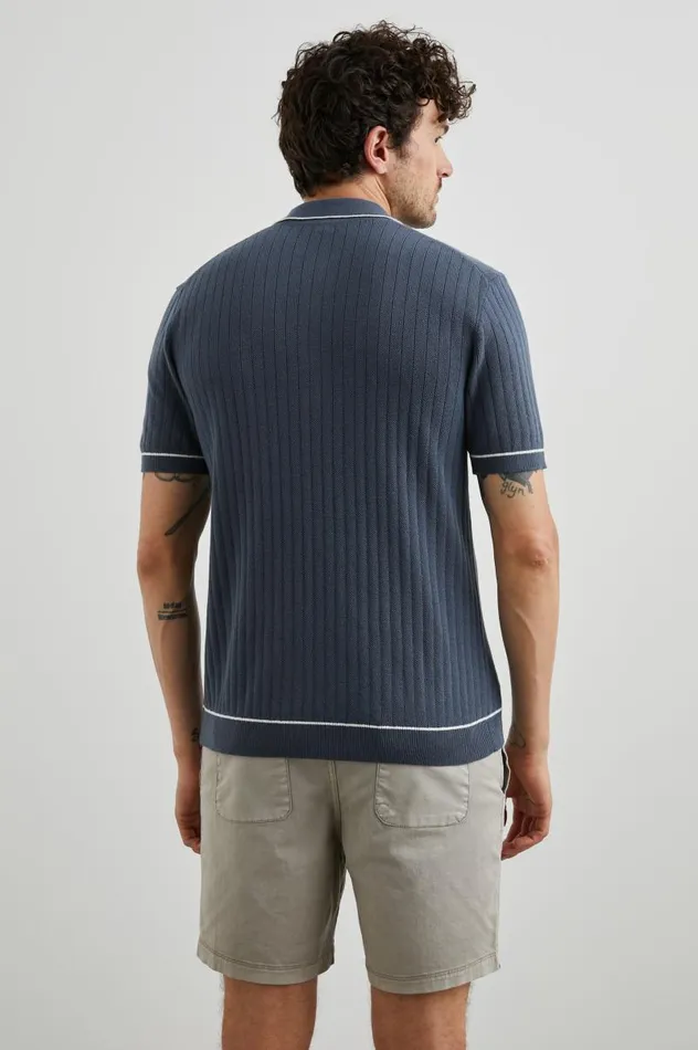 Rails Shirts Men HARDY POLO SHIRT Faded Navy