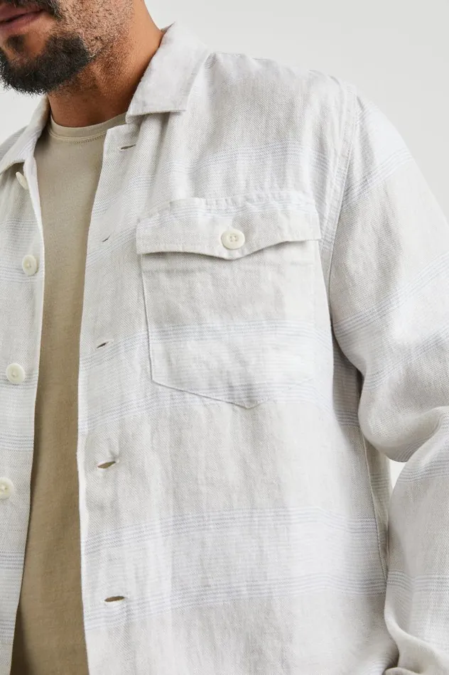 Rails Shirts Men KEROUAC SHIRT JACKET Wicker Graphite Stripe