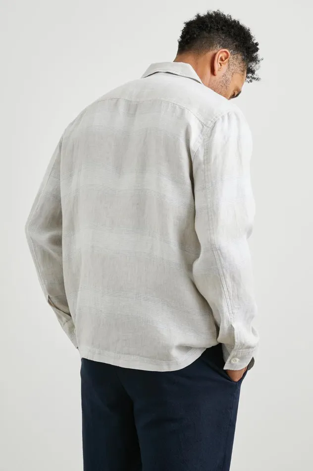 Rails Shirts Men KEROUAC SHIRT JACKET Wicker Graphite Stripe