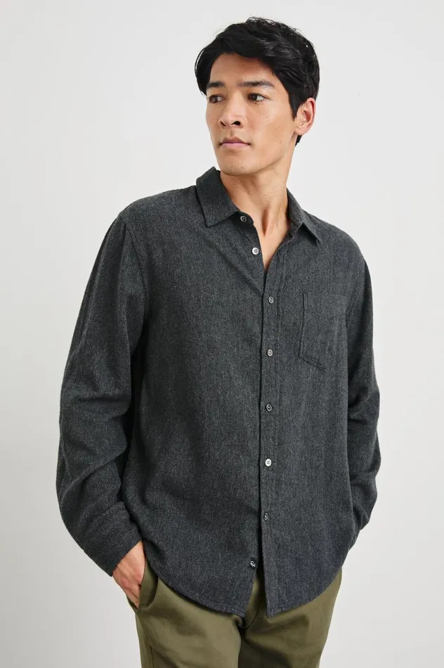 Rails Shirts Men LENNOX SHIRT Blackhawk Melange