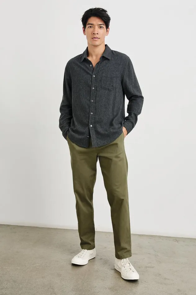 Rails Shirts Men LENNOX SHIRT Blackhawk Melange