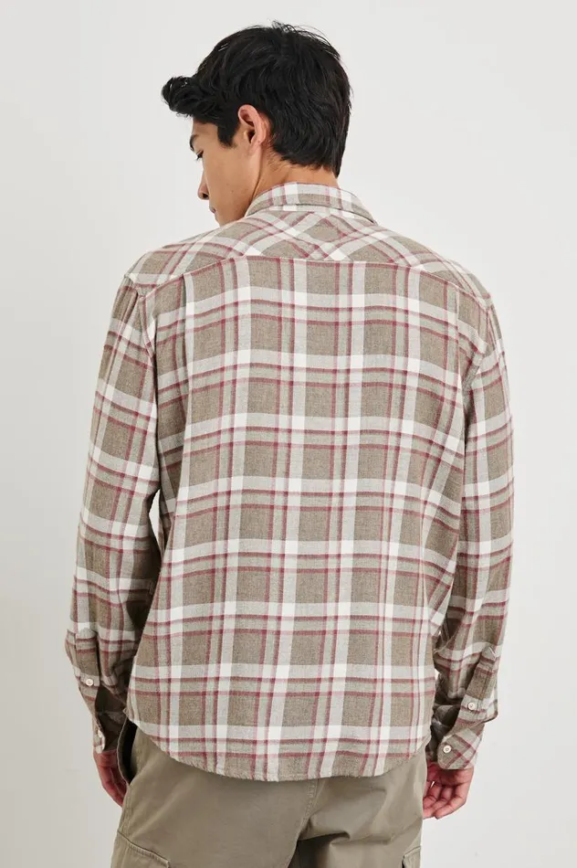 Rails Shirts Men LENNOX SHIRT Chinchilla Currant