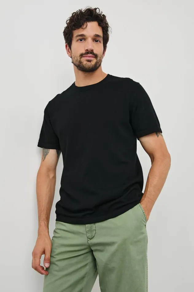 Rails Shirts Men MASON COTTON CASHMERE TSHIRT Black