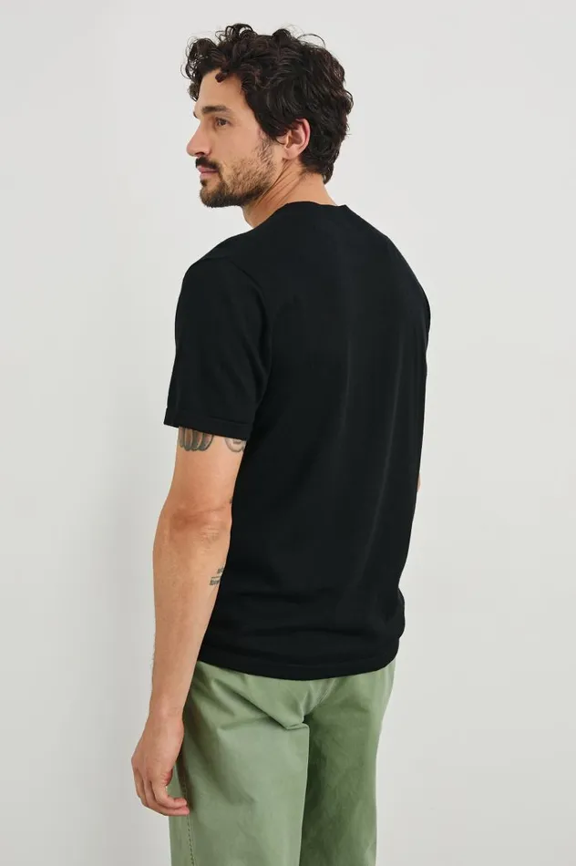 Rails Shirts Men MASON COTTON CASHMERE TSHIRT Black
