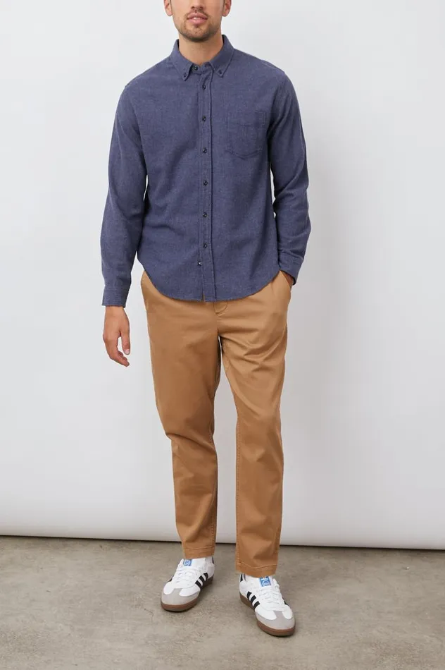 Rails Shirts Men RUNSON SHIRT Heather Blue
