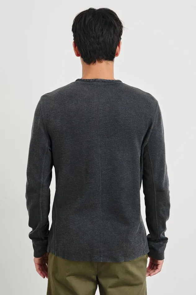 Rails Shirts Men SOTO HENLEY Washed Black