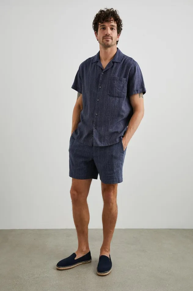 Rails Shirts Men WAIMEA SHIRT Matrix Navy Pearl