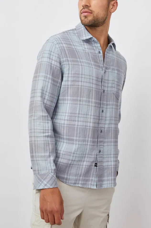 Rails Shirts Men WYATT SHIRT Blue Green Algae
