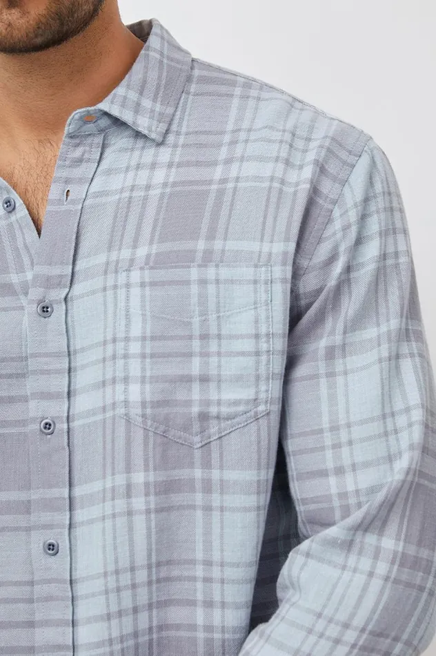 Rails Shirts Men WYATT SHIRT Blue Green Algae