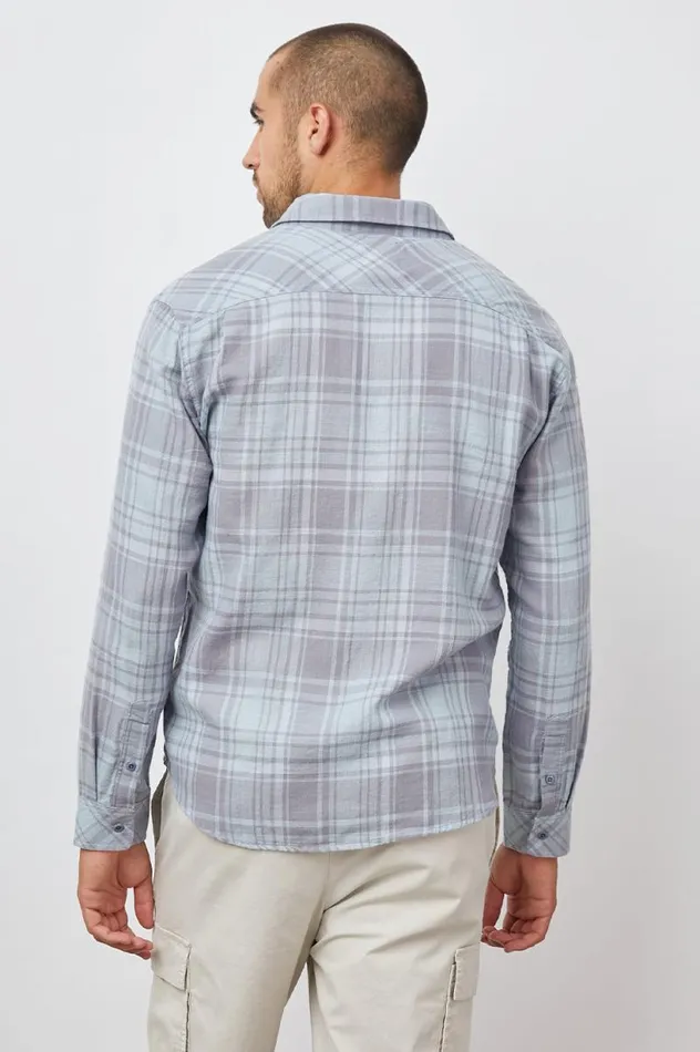 Rails Shirts Men WYATT SHIRT Blue Green Algae