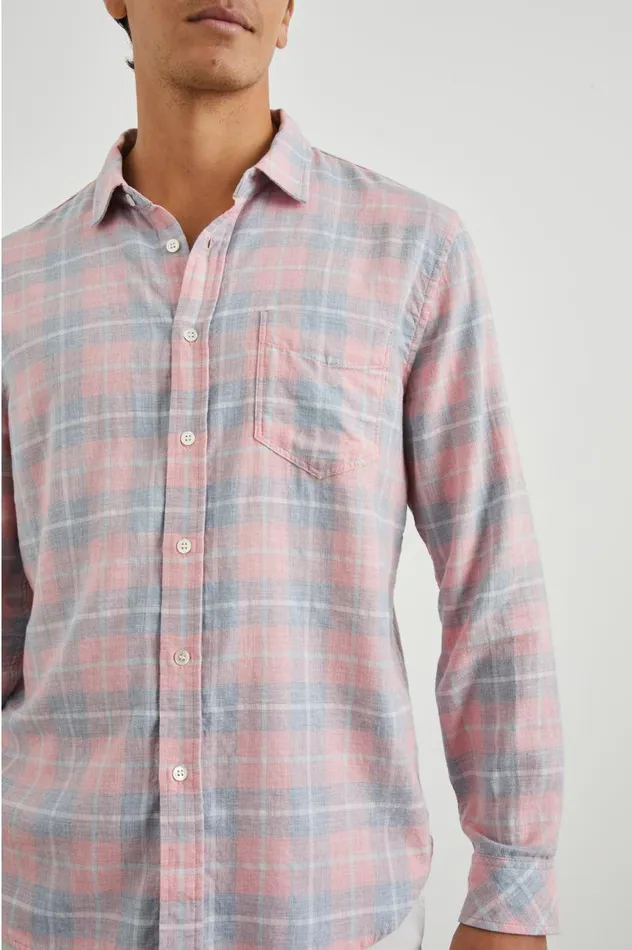 Rails Shirts Men WYATT SHIRT Guava Sea Glass