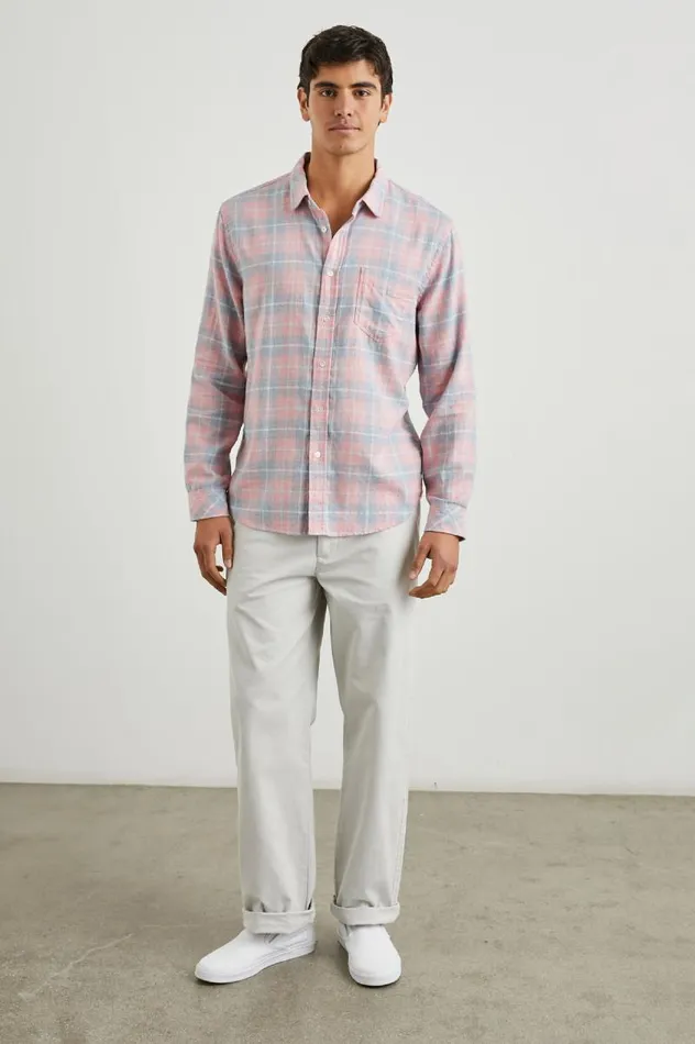 Rails Shirts Men WYATT SHIRT Guava Sea Glass