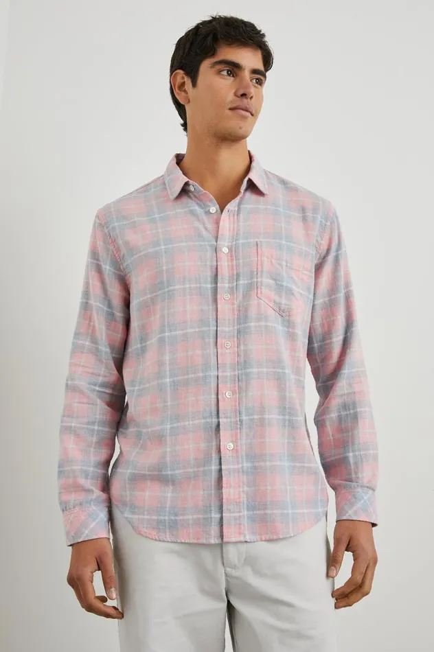 Rails Shirts Men WYATT SHIRT Guava Sea Glass