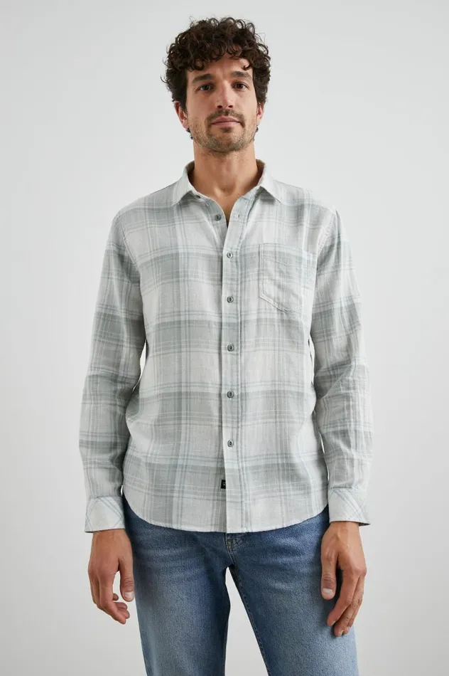 Rails Shirts Men WYATT SHIRT Jade Crystal Melange