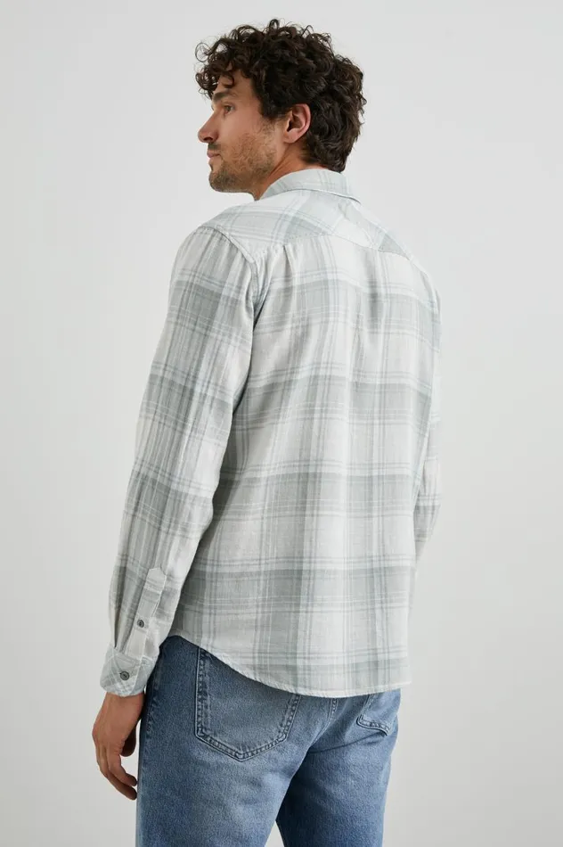 Rails Shirts Men WYATT SHIRT Jade Crystal Melange