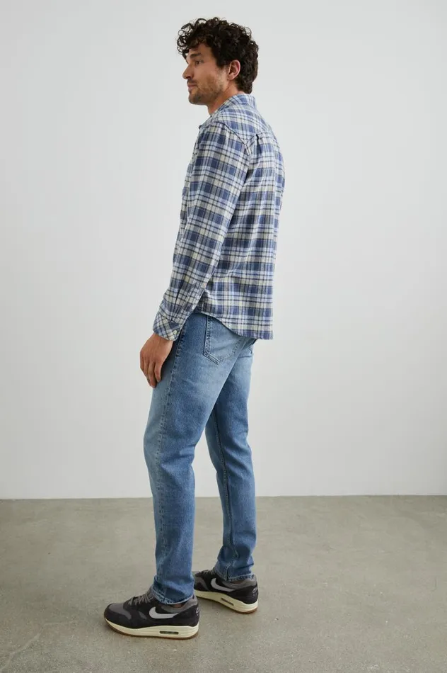 Rails Shirts Men WYATT SHIRT Navy Sorghum Oxford