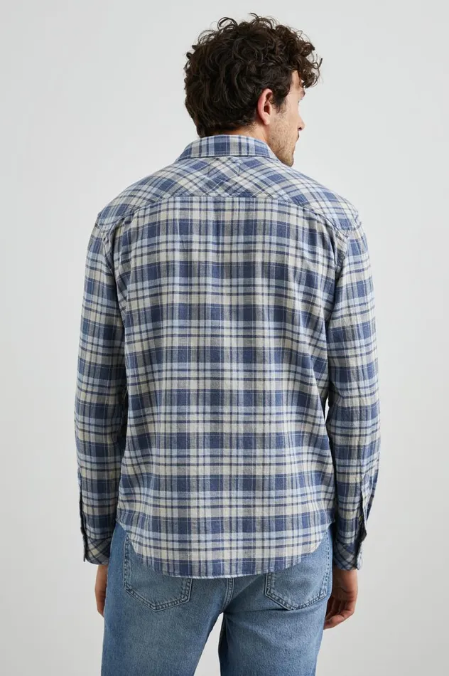 Rails Shirts Men WYATT SHIRT Navy Sorghum Oxford