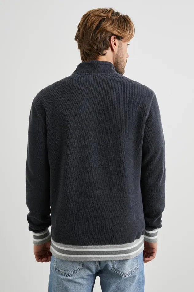 Rails Sweaters Men WARD QUARTER ZIP Knittany Blue