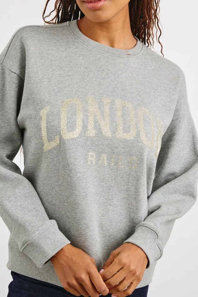 Rails Sweaters Women THE VARSITY SWEATSHIRT London Glitter