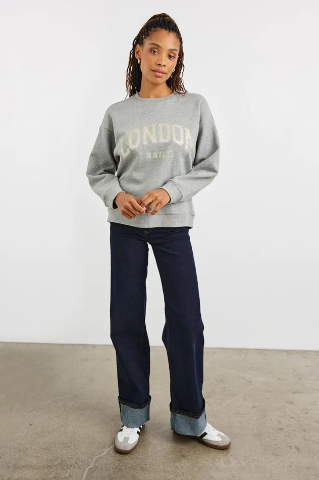 Rails Sweaters Women THE VARSITY SWEATSHIRT London Glitter