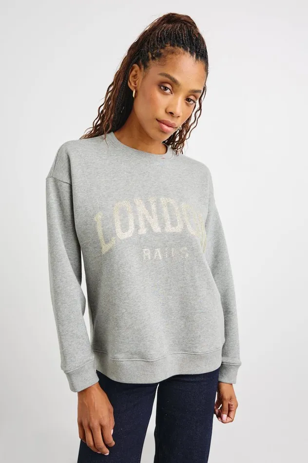 Rails Sweaters Women THE VARSITY SWEATSHIRT London Glitter