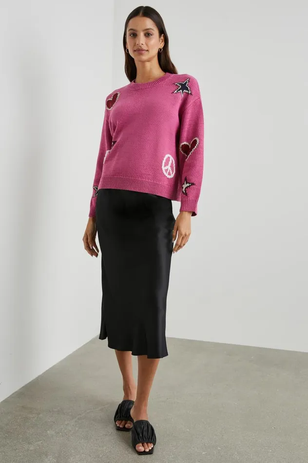 Rails Sweaters Women ZOEY SWEATER Pink Multi
