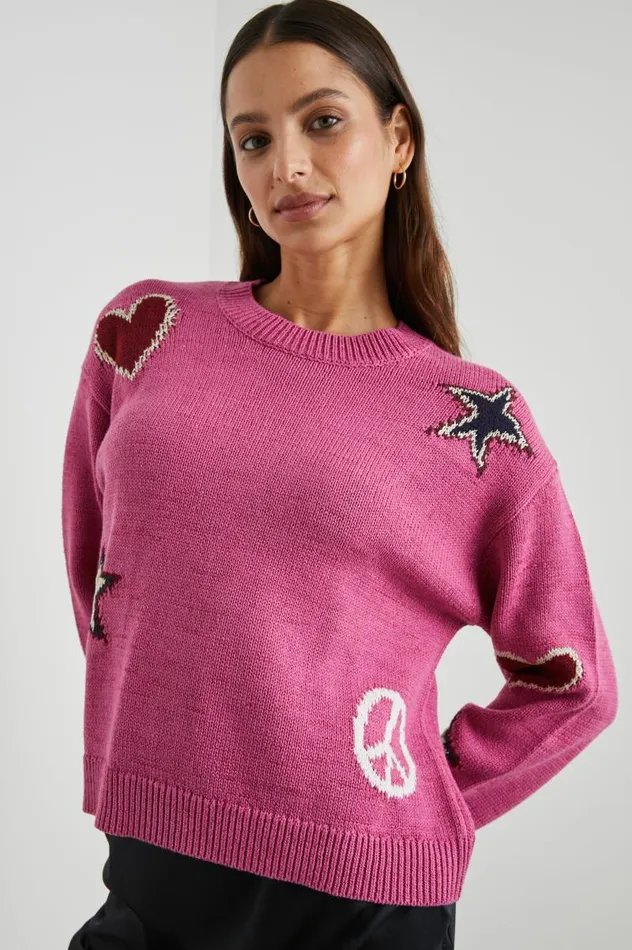 Rails Sweaters Women ZOEY SWEATER Pink Multi