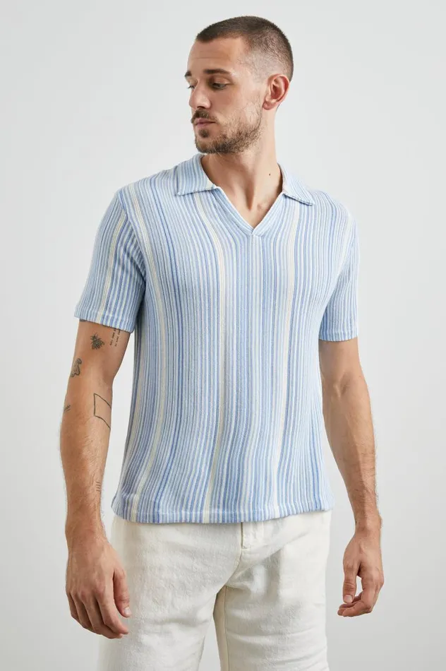 Rails TShirts and Thermals Men ETANNE POLO SHIRT Meridian Ecru Stripe