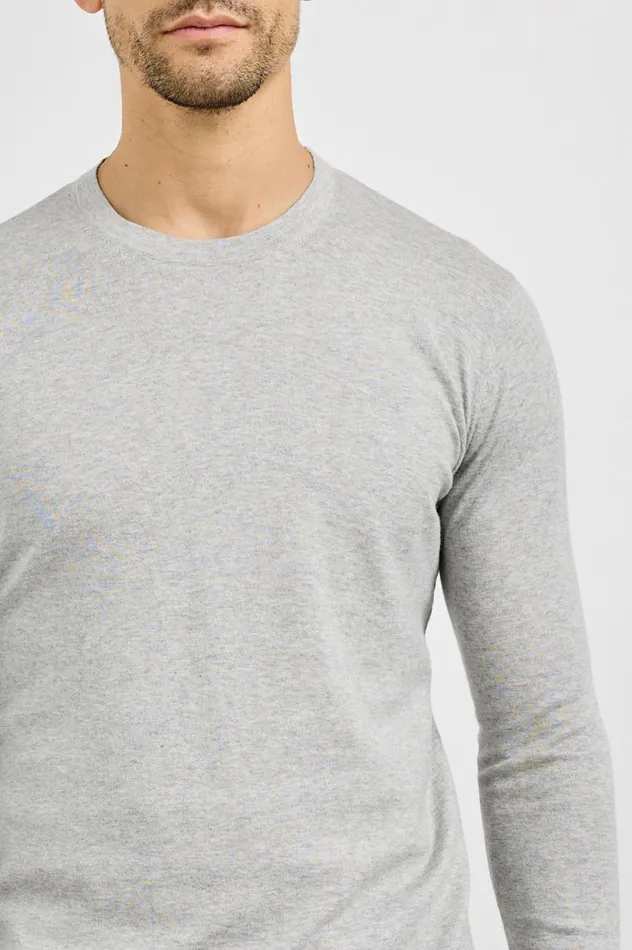 Rails TShirts and Thermals Men QUENTIN COTTON CASHMERE LONG SLEEVE TEE Heather Grey