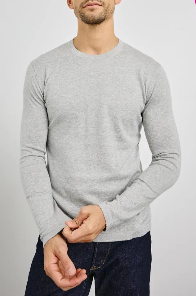 Rails TShirts and Thermals Men QUENTIN COTTON CASHMERE LONG SLEEVE TEE Heather Grey