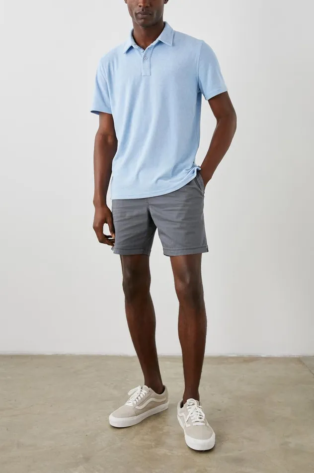 Rails TShirts and Thermals Men RHEN POLO SHIRT Terry Chambray Blue