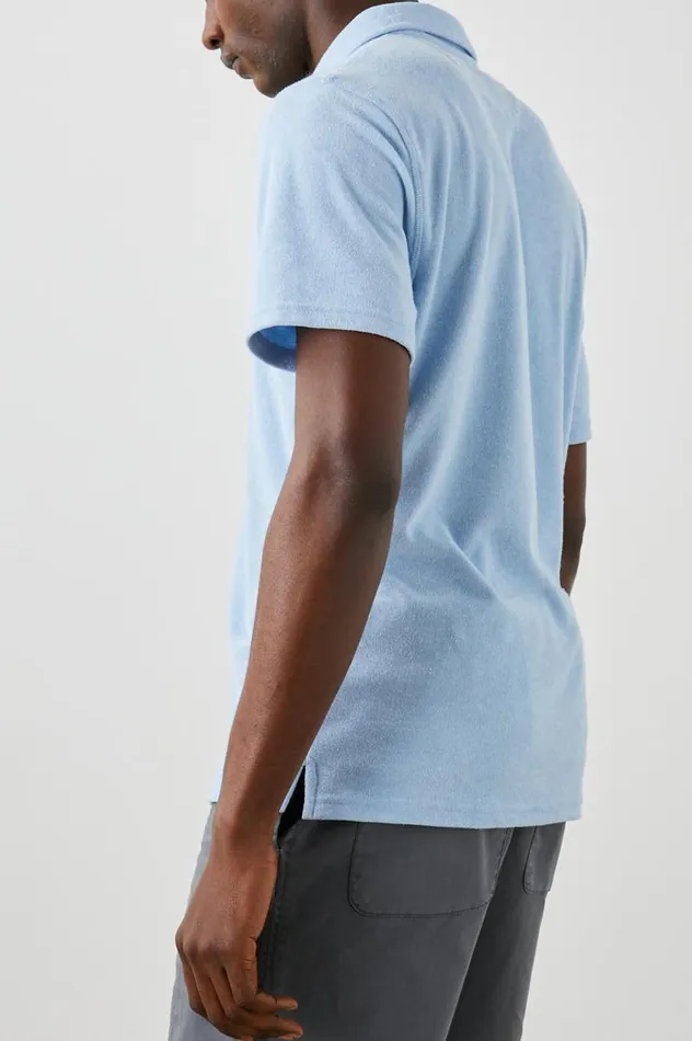 Rails TShirts and Thermals Men RHEN POLO SHIRT Terry Chambray Blue