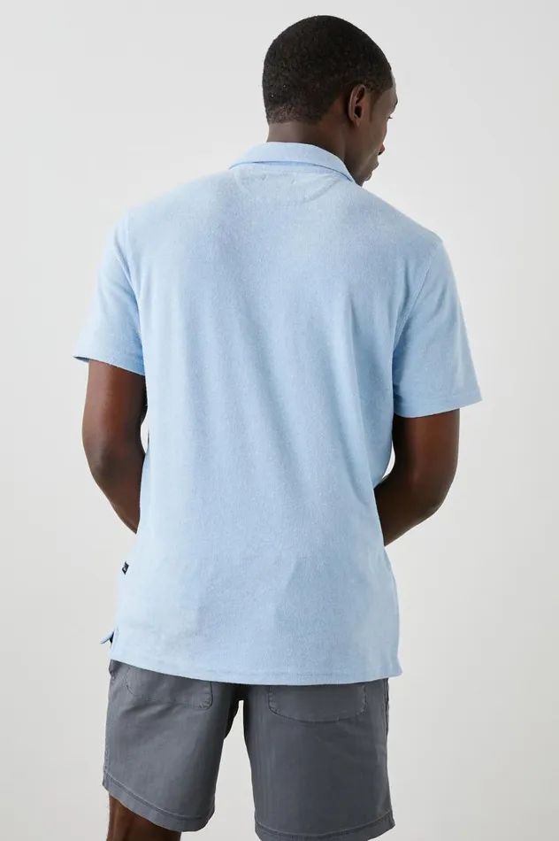 Rails TShirts and Thermals Men RHEN POLO SHIRT Terry Chambray Blue