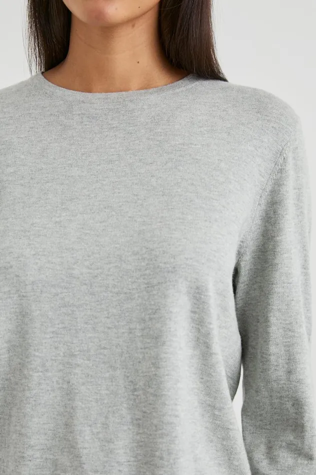 Rails Tees and Tanks Women COTTON CASHMERE LONG SLEEVE TEE Heather Grey