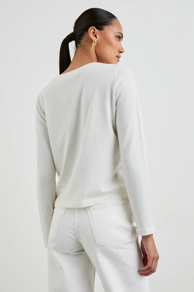Rails Tees and Tanks Women COTTON CASHMERE LONG SLEEVE TEE White