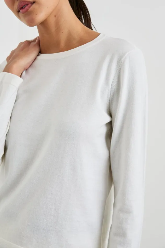 Rails Tees and Tanks Women COTTON CASHMERE LONG SLEEVE TEE White