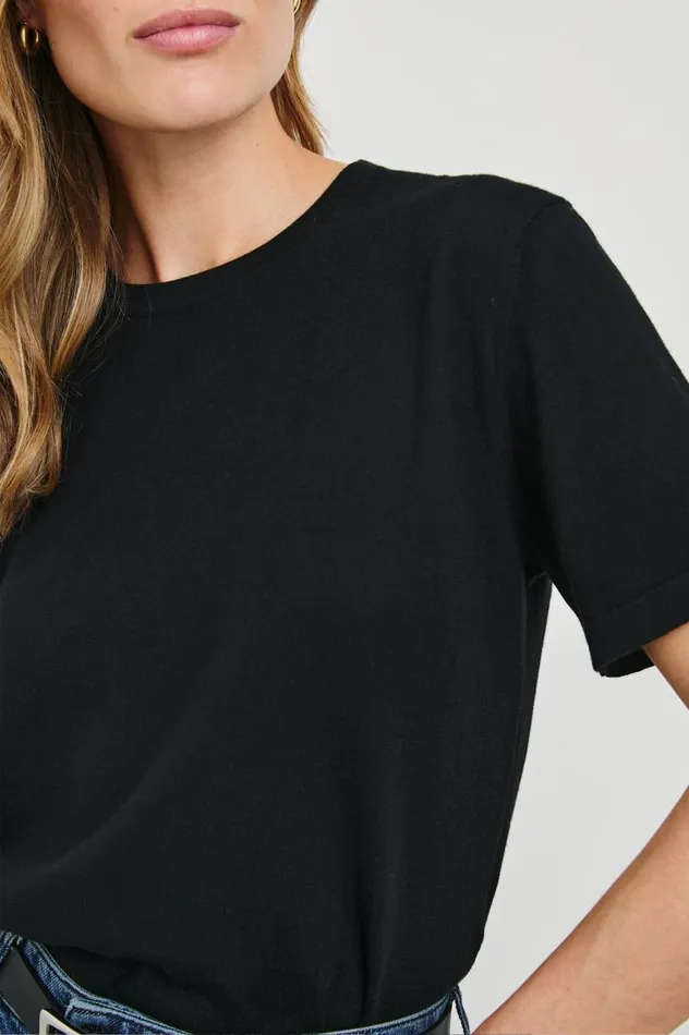 Rails Tees and Tanks Women COTTON CASHMERE TSHIRT Black