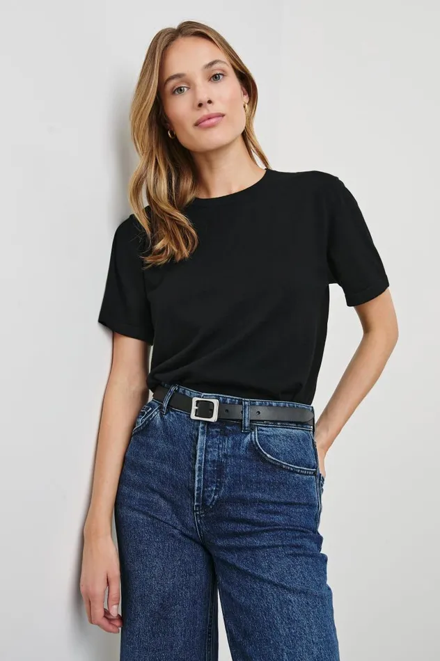 Rails Tees and Tanks Women COTTON CASHMERE TSHIRT Black