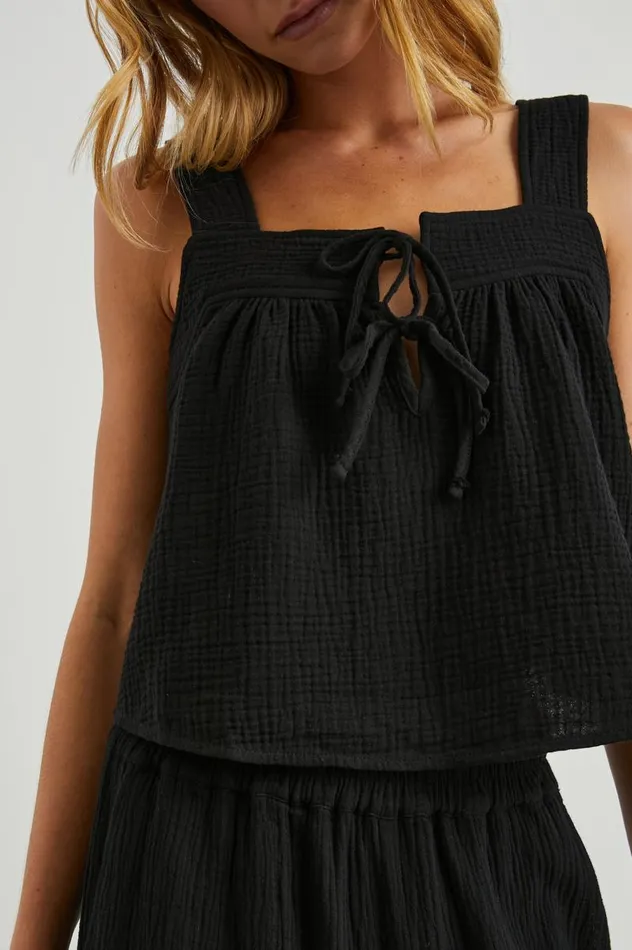 Rails Tops Women ENYA TOP Black Gauze