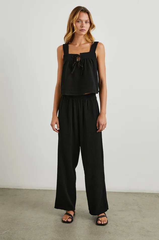 Rails Tops Women ENYA TOP Black Gauze