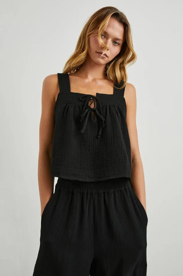 Rails Tops Women ENYA TOP Black Gauze
